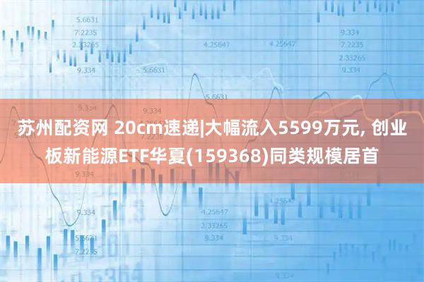 苏州配资网 20cm速递|大幅流入5599万元, 创业板新能源ETF华夏(159368)同类规模居首